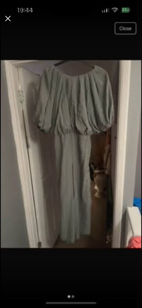 Pale Green Jumpsuit - Size 12, Brand New