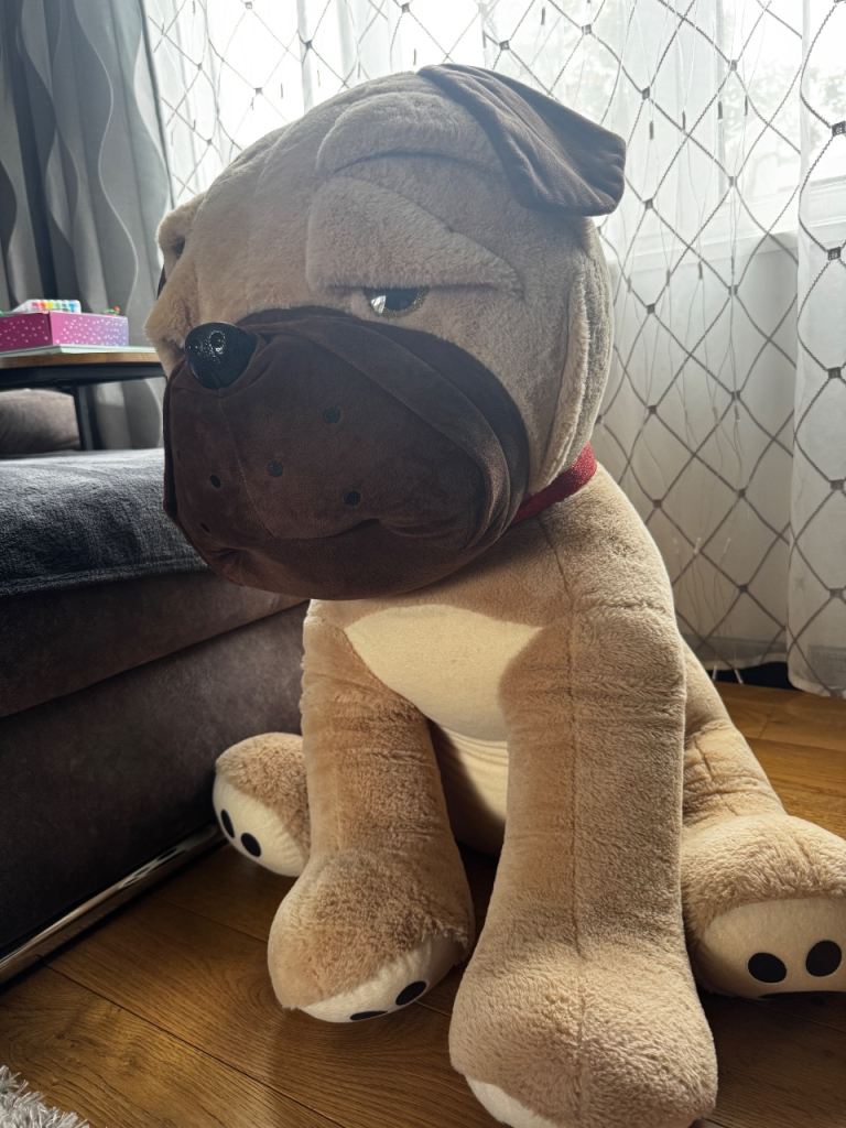 Large Plush Pug Dog Teddy Soft Toy