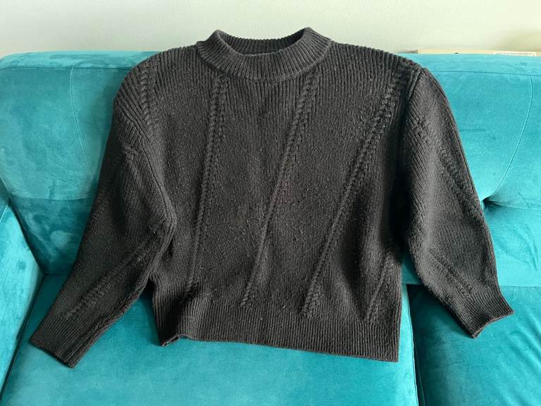 Zara men's sweater, black, size S