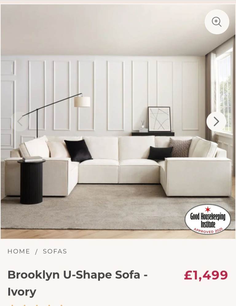 Brand New U-Shape Sofa- DUSK