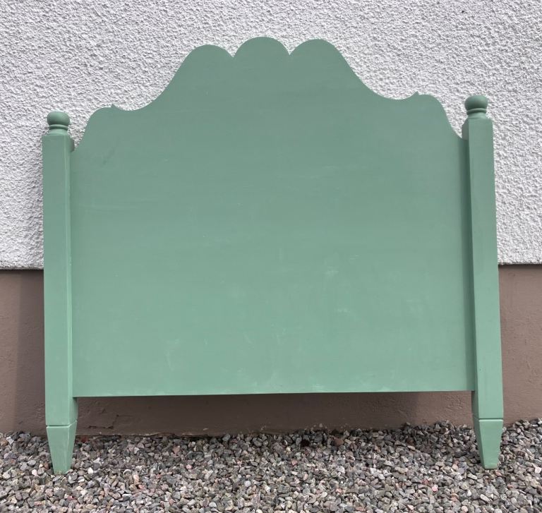 Painted wooden headboard 