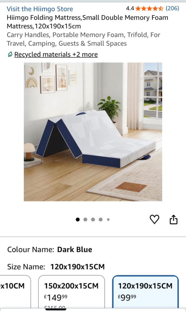 Foldable mattress and cover