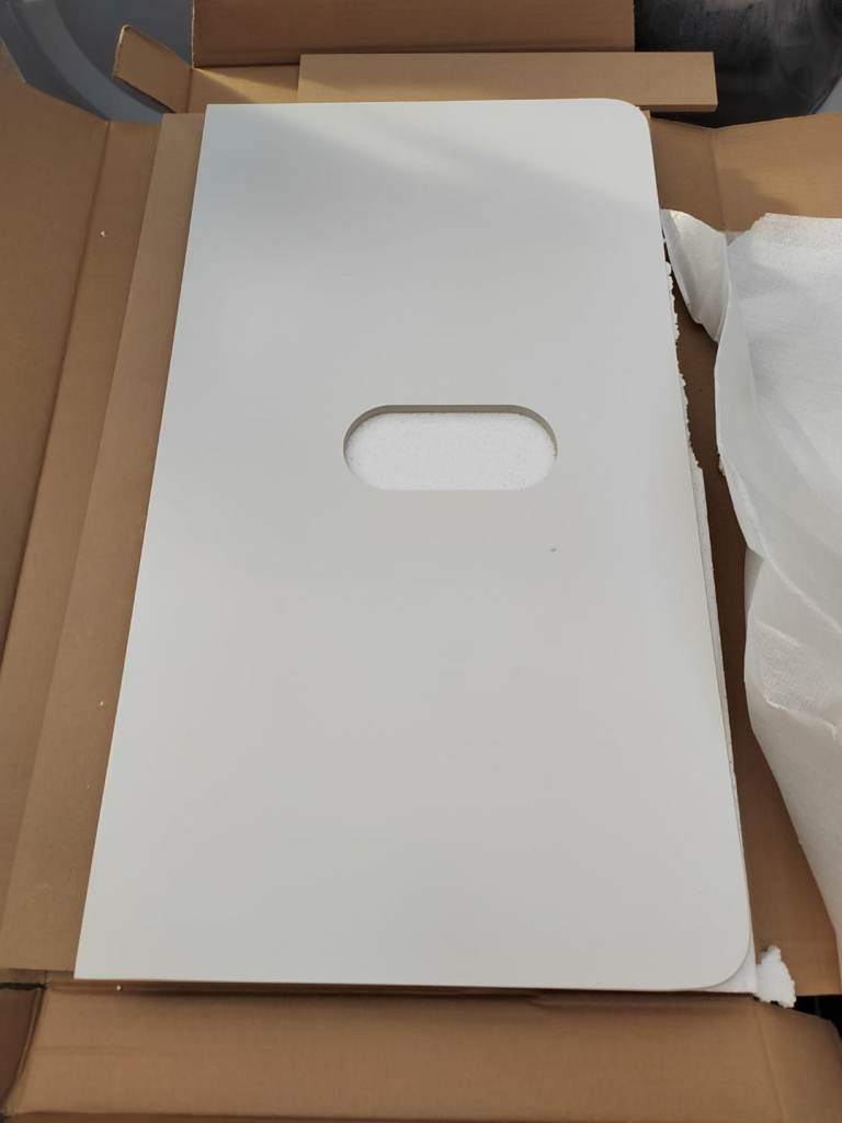 Empire 800mm bathrooms worktop matt white sintered stone