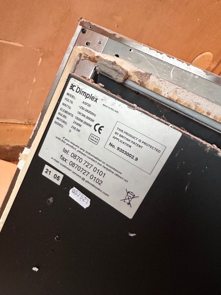 Dimplex electric fire asp20