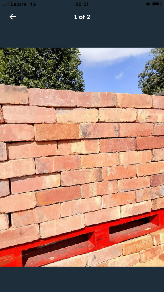 Reclaimed imperial bricks