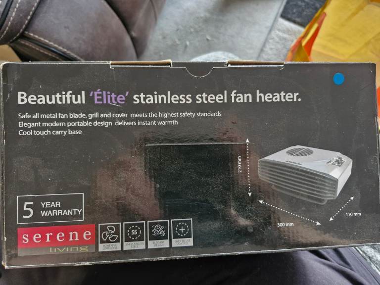 Serene living fan heater 
