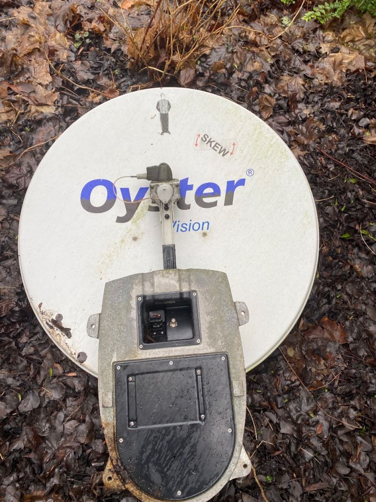 Satellite dish for camper van