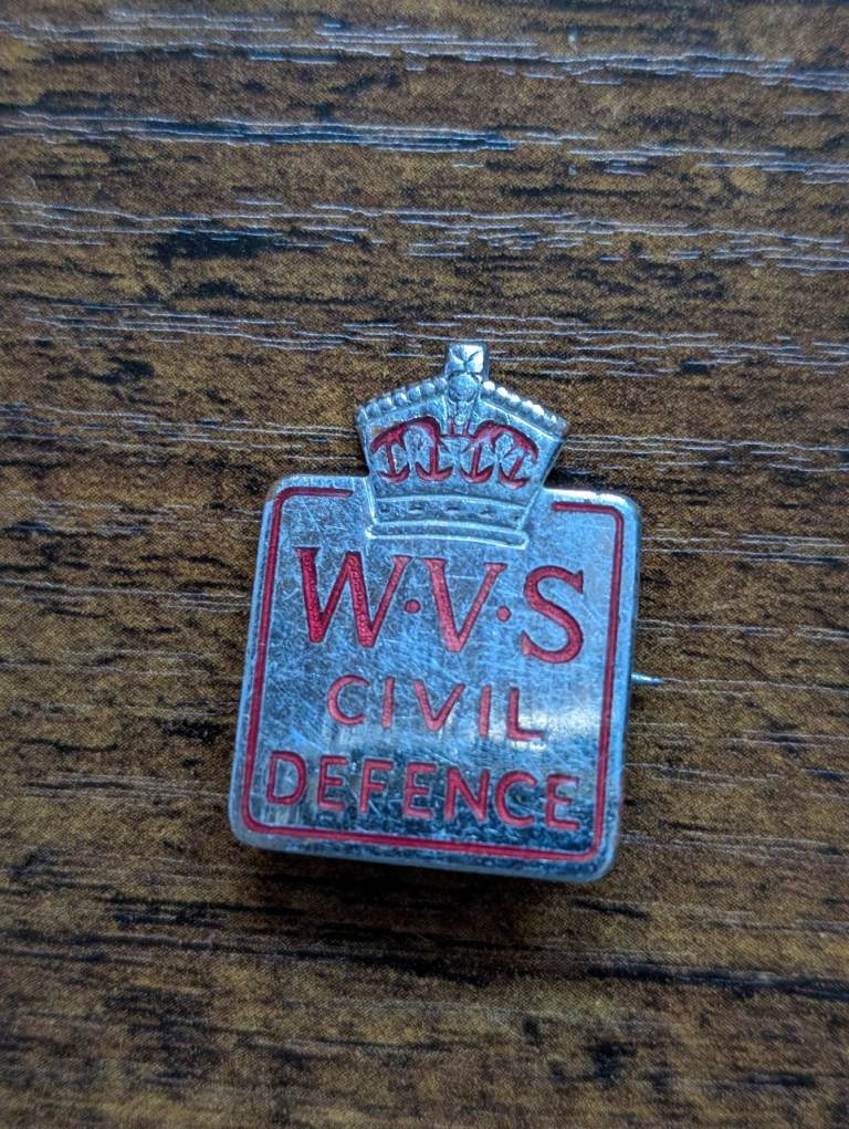 Vintage WVS Civil Defence Badge by L.Simpson of London Women's Volunteer Service