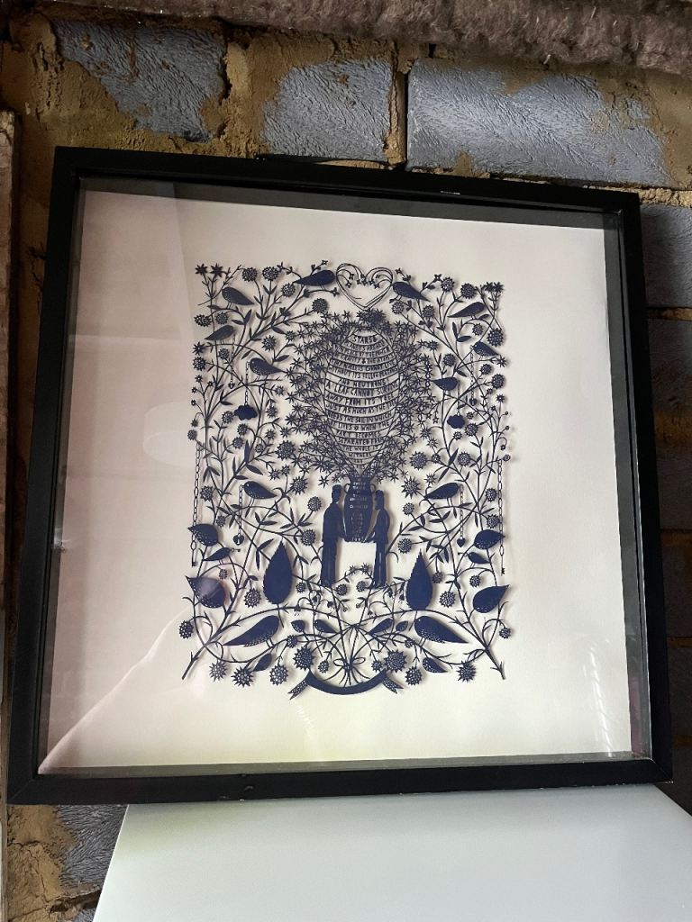 Rare same-sex / LGBTQ+ themed Rob Ryan artwork in his iconic papercut style.