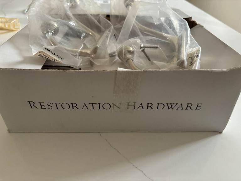 Restoration Hardware (RH) Gilmore Hooks - Polished Nickel – Set of 6 (six)