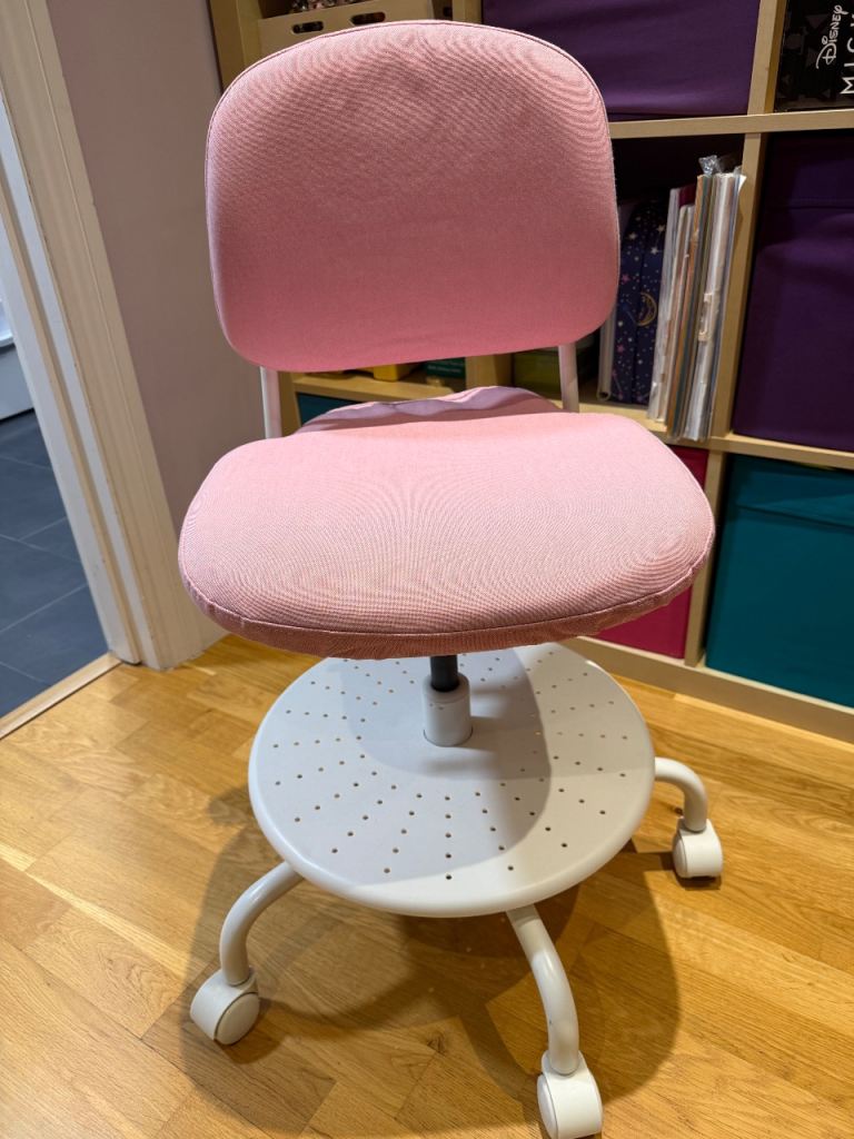 A new pink childrens chair 
