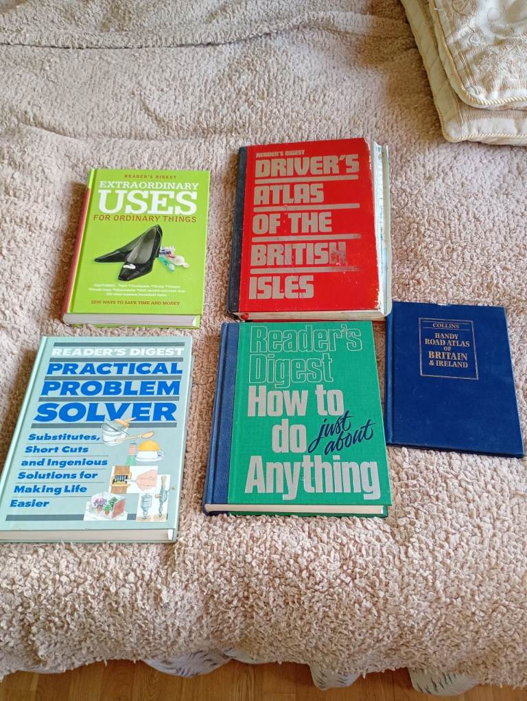 image for Readers Digest Books- How to do anything, practical prblem solver,extraordinary uses, Atlas + 1 free