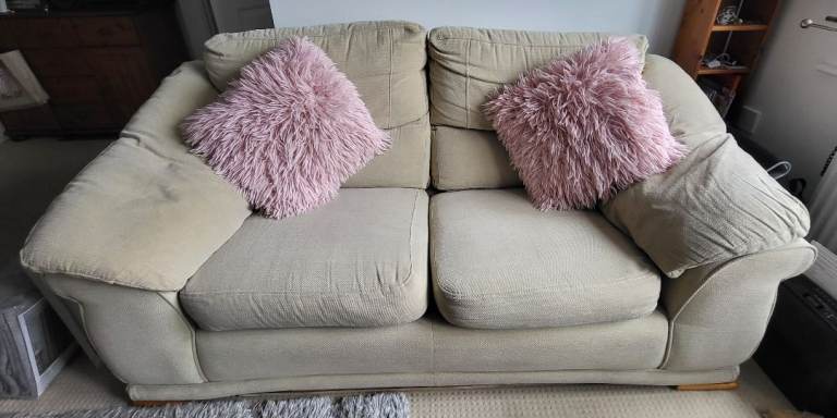 Free cream sofa and chair