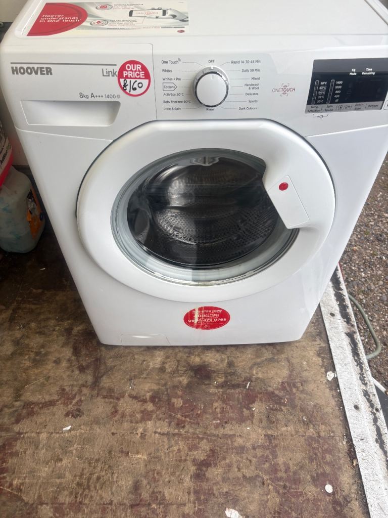 HOOVER LINK 8KG WASHING MACHINE PERFECT CONDITION £160 DELIVERED AN FITTED🔥DENTON APPLIANCES 🔥