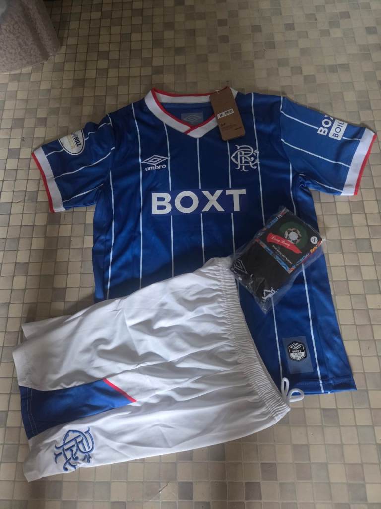 Rangers Home Kit - Shirt, Shorts & Socks (New with Tags)