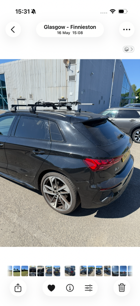 Thule roof bars with locking covers