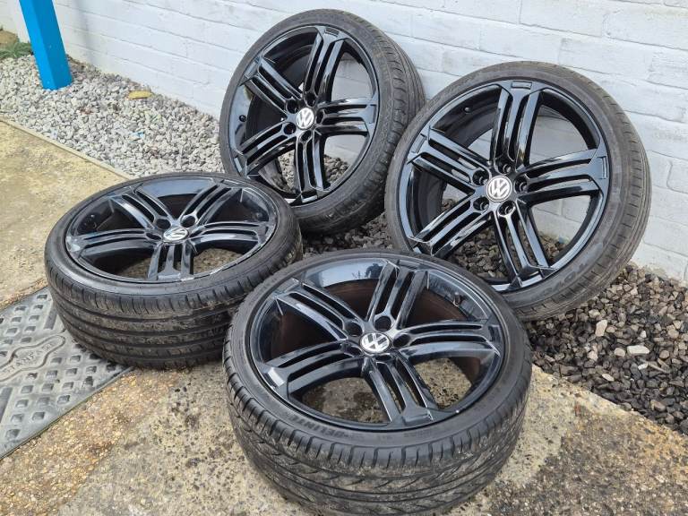 🌟Genuine Vw 19 inch Talladega alloy wheels 5x112 with TYRES 7m++ GOLF GTD/GTI/R CADDY SCIROCCO
