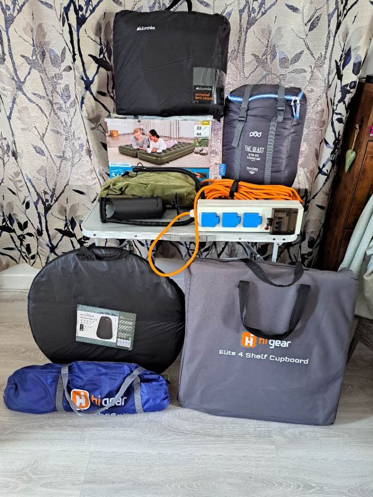 Camping Gear Bundle: Hi-Gear, Pod Sleeping Bag & More