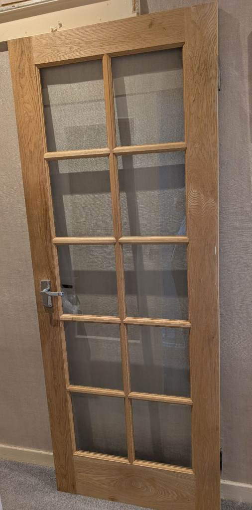 Internal Wooden Toughened 10 Glass Panelled Door 