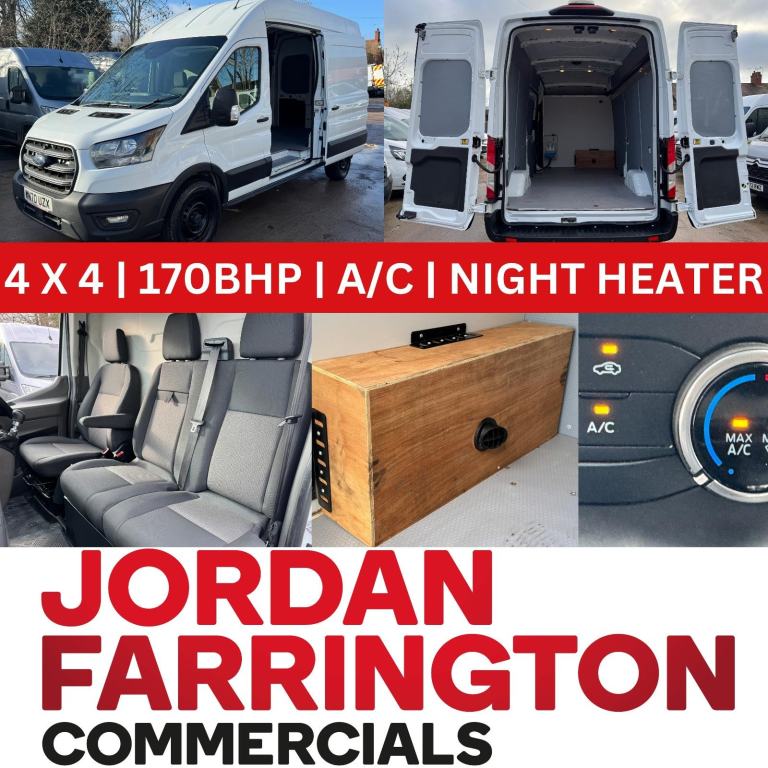 2020 70 reg FORD TRANSIT L3 H3 AWD 350 EURO 6 PANEL VAN *AIR-CON* *170BHP* *4WD*