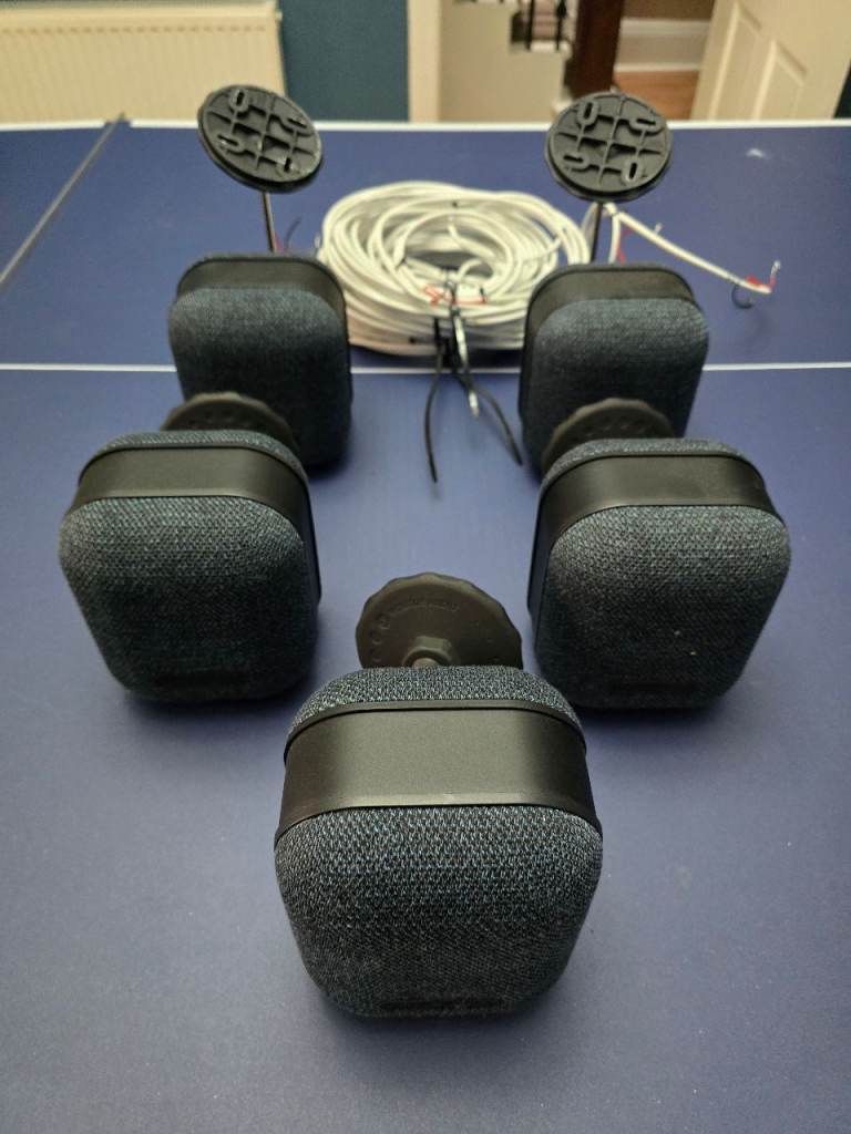 Monitor Audio Mass 5 Surround Speakers with mounts and wires