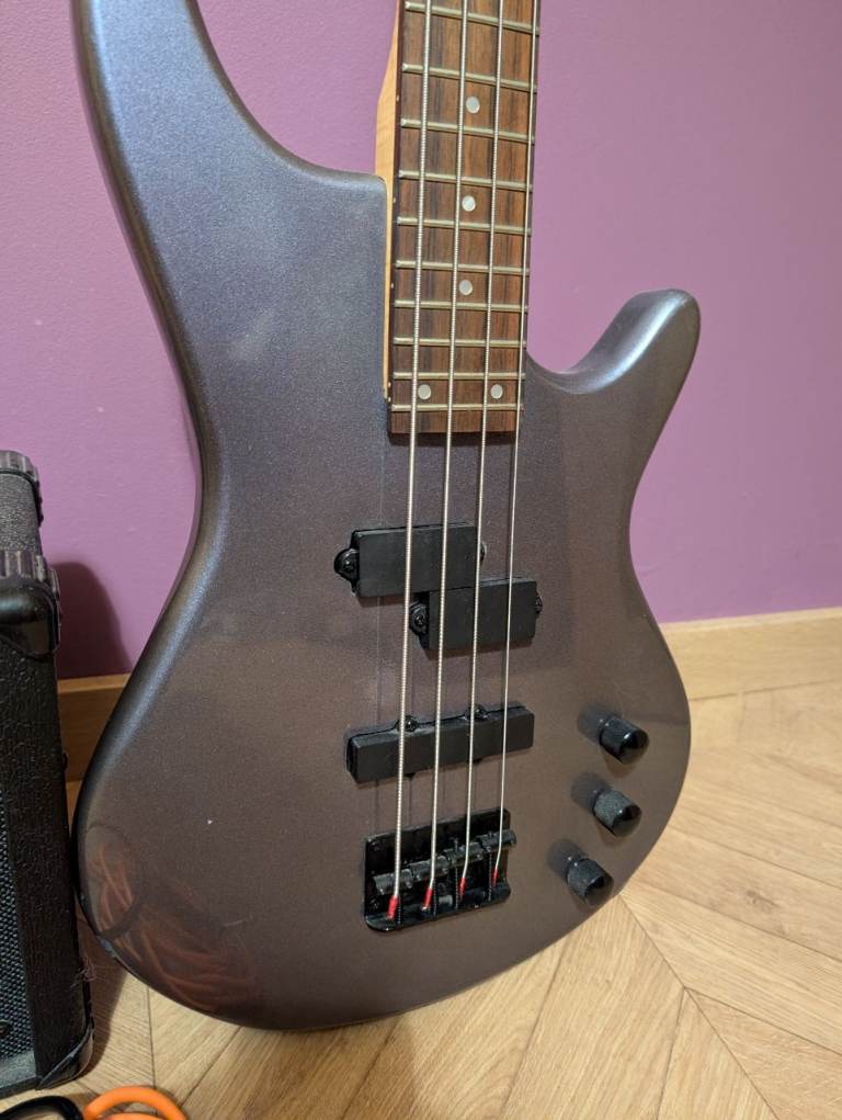 Bass Guitar and Practice Amp