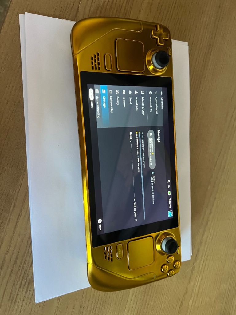 Extremerate SteamDeck LCD shell - Chrome gold