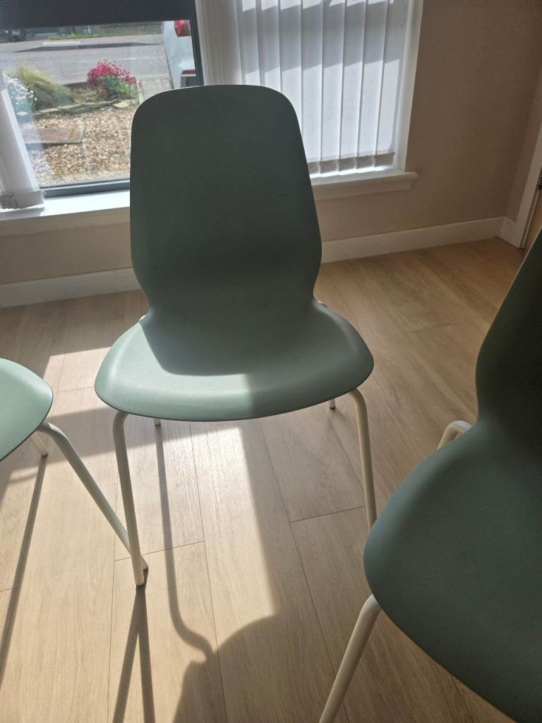 Light green dining chairs 