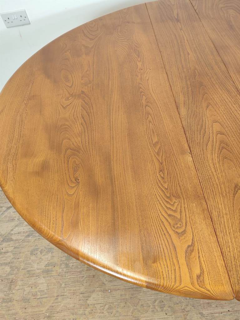 Vintage Ercol Dining Table Mid Century Drop leaf Gateleg Elm And Beech Del Avai