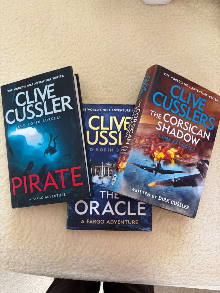 3 Hardback Clive Cussler Books