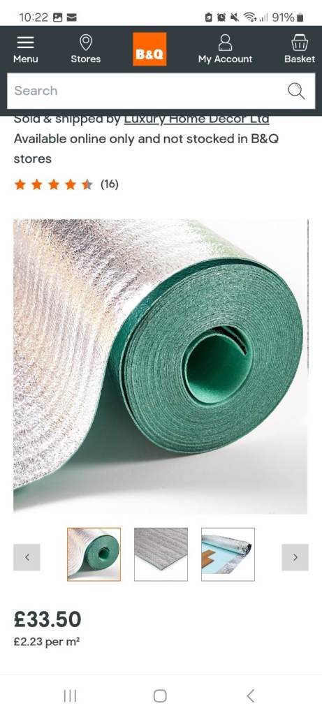 Damp proof and acoustic 3mm Underlay 