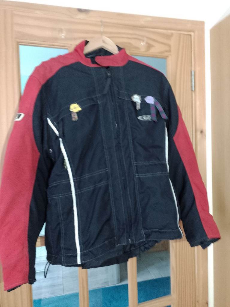 Size 12 ladies motorbike jackets and leather trousers 