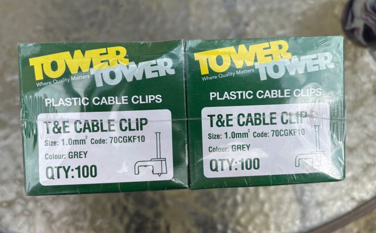 50 boxes of 1.0mm T&E cable clips