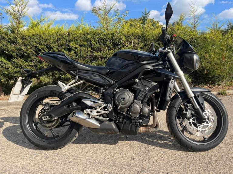 2017 17 TRIUMPH STREET TRIPLE S 765 NAKED BLACK 765S HISTORY HPI CLEAR
