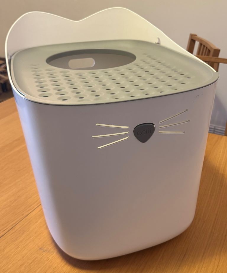 Catit Pixi Top-Entry Cat Litter Box – White/Grey – UNUSED - Excellent Condition