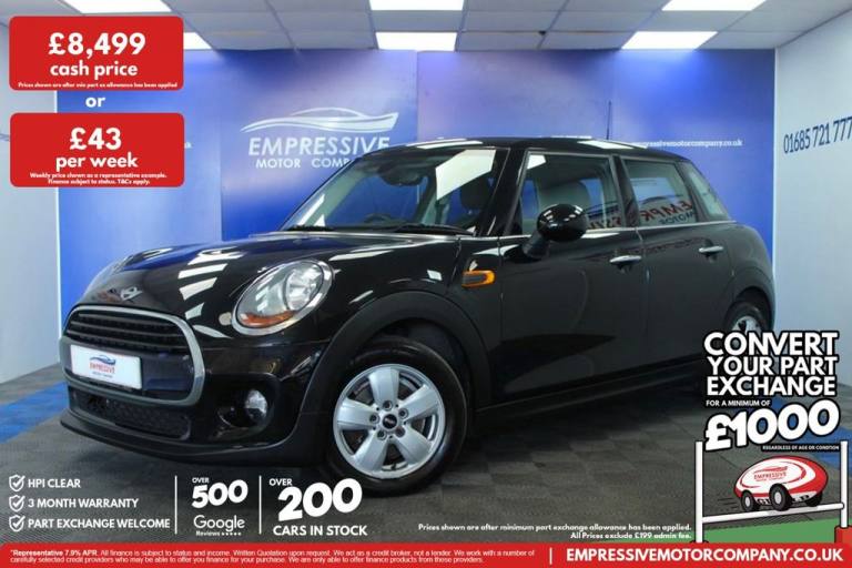 2017 67 MINI HATCH 1.5 COOPER HATCHBACK 5DR PETROL MANUAL EURO 6 (S/S) (136 PS)