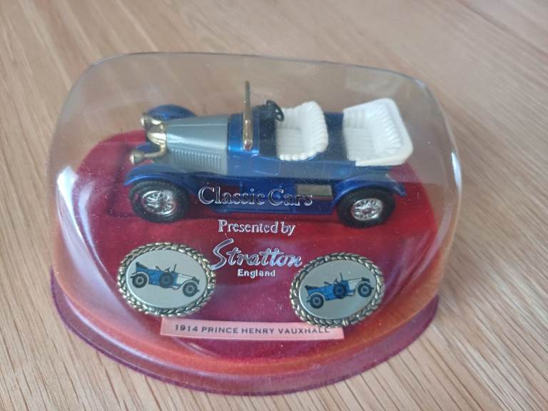 VINTAGE CLASSIC CAR by STRATTON - Matchbox 1970 1914 Prince Henry Vauxhall - Y2 & Cufflink Set 
