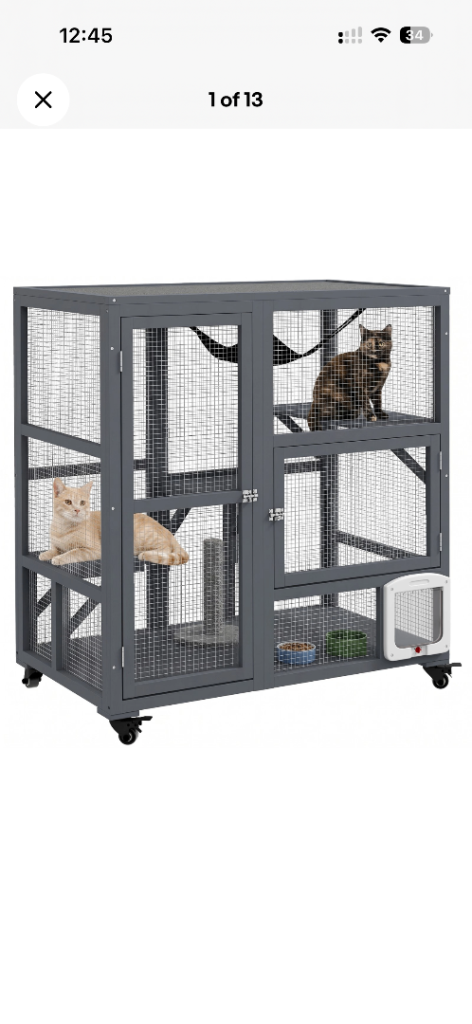 Pawhut wooden cat house