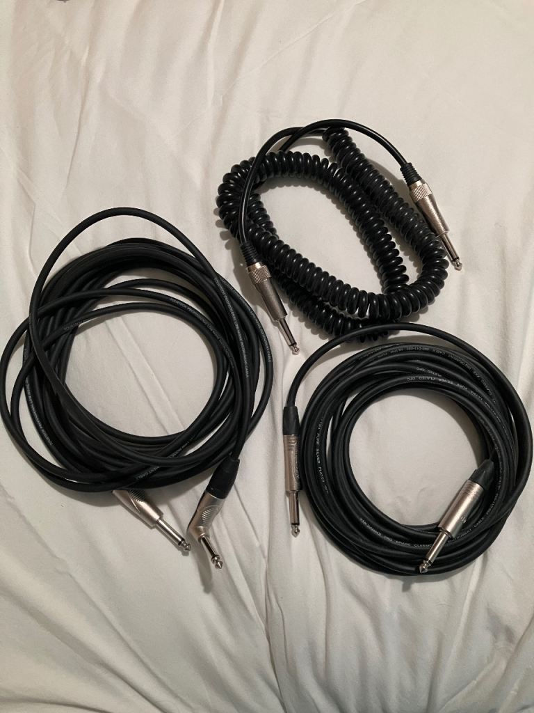 Coiled Guitar/Instrument Cable - Jack to Jack (various)
