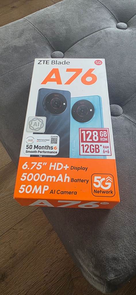 Brand New ZTE Blade A76 Mobile Phone 128GB 5G