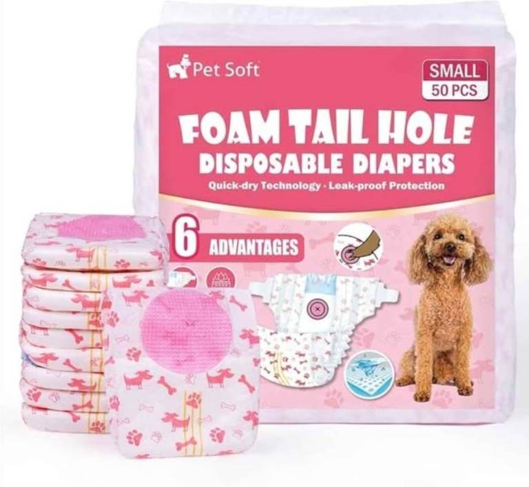 DISPOSABLE FEMALE DOG NAPPIES 