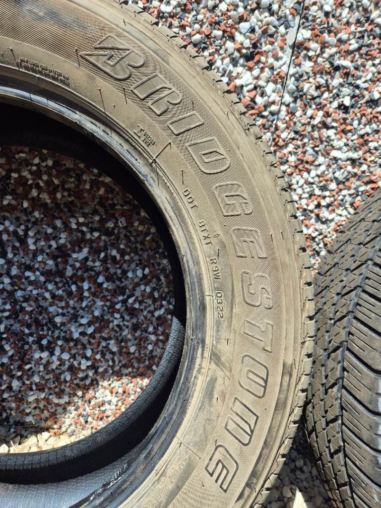 5X Bridgestone Dueler H/T tyres