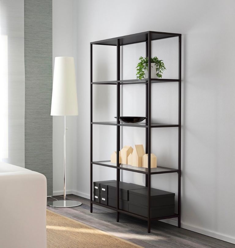 IKEA Vittsjo Black/Brown Metal Bookcase