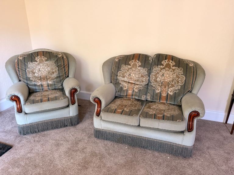 Retro 2-Seater Sofa and Armchair Suite