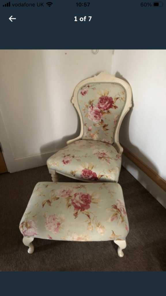 Gorgeous armchair and stool 