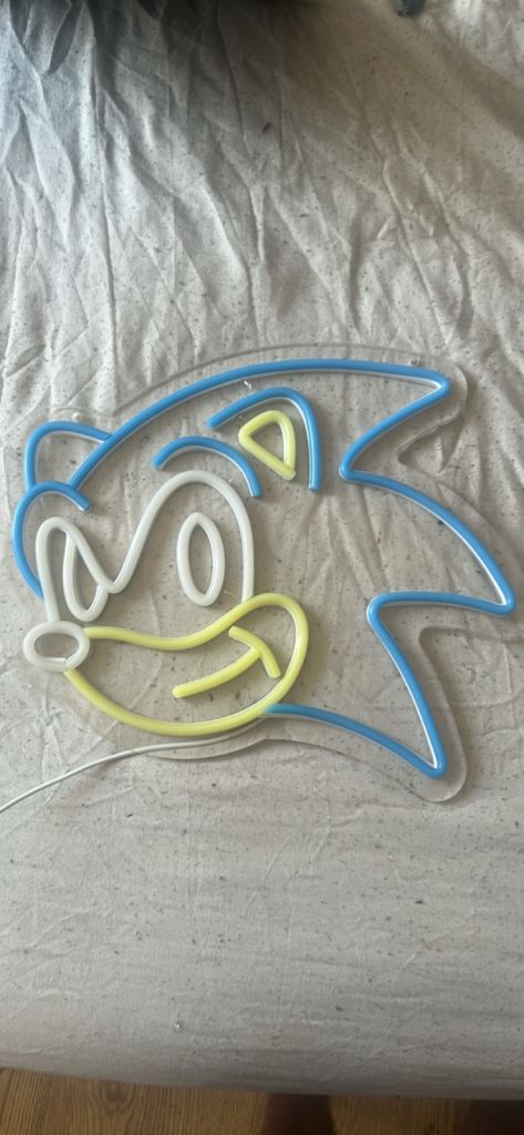Sonic the Hedgehog Neon LED Light Sign – Blue and Yellow