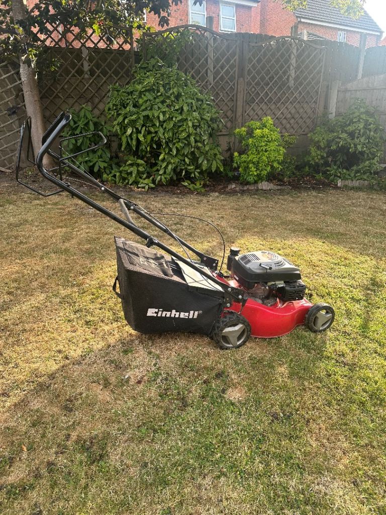 Einhell Petrol Lawnmower – Red, Good Condition