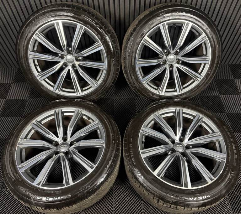 21'' GENUINE AUDI Q8 S LINE MULTISPOKE ALLOY WHEELS ALLOYS TYRES