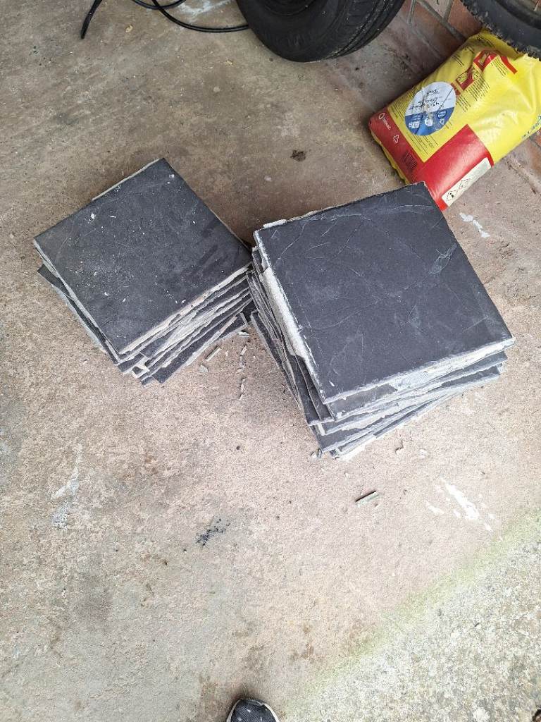Used Black Floor Tiles