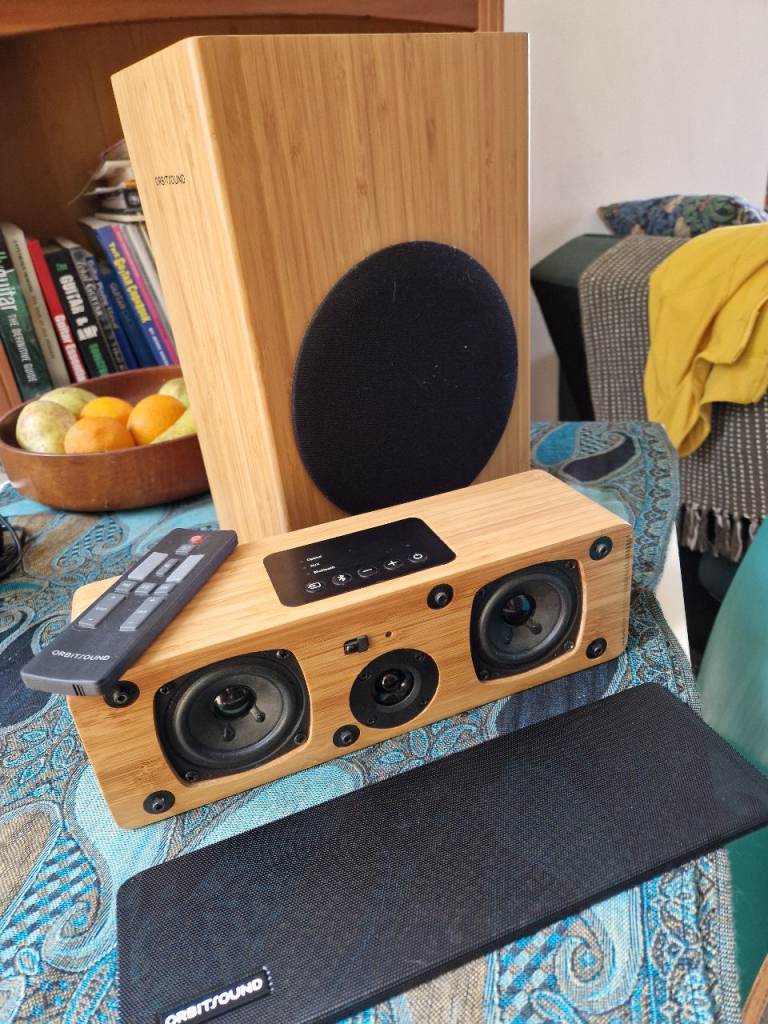 M9 Orbitsound Subwoofer and soundbar.